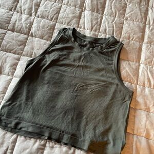 Lululemon Olive Green Crop Tank “San Francisco”